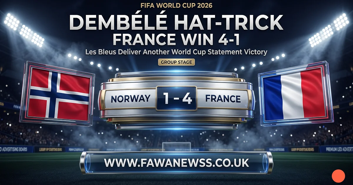 Dembélé 25-Min Hat-Trick Fires France Past Norway 4-1