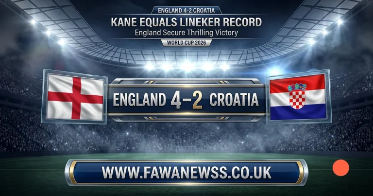 Kane Equals Lineker Record as England Beat Croatia 4-2