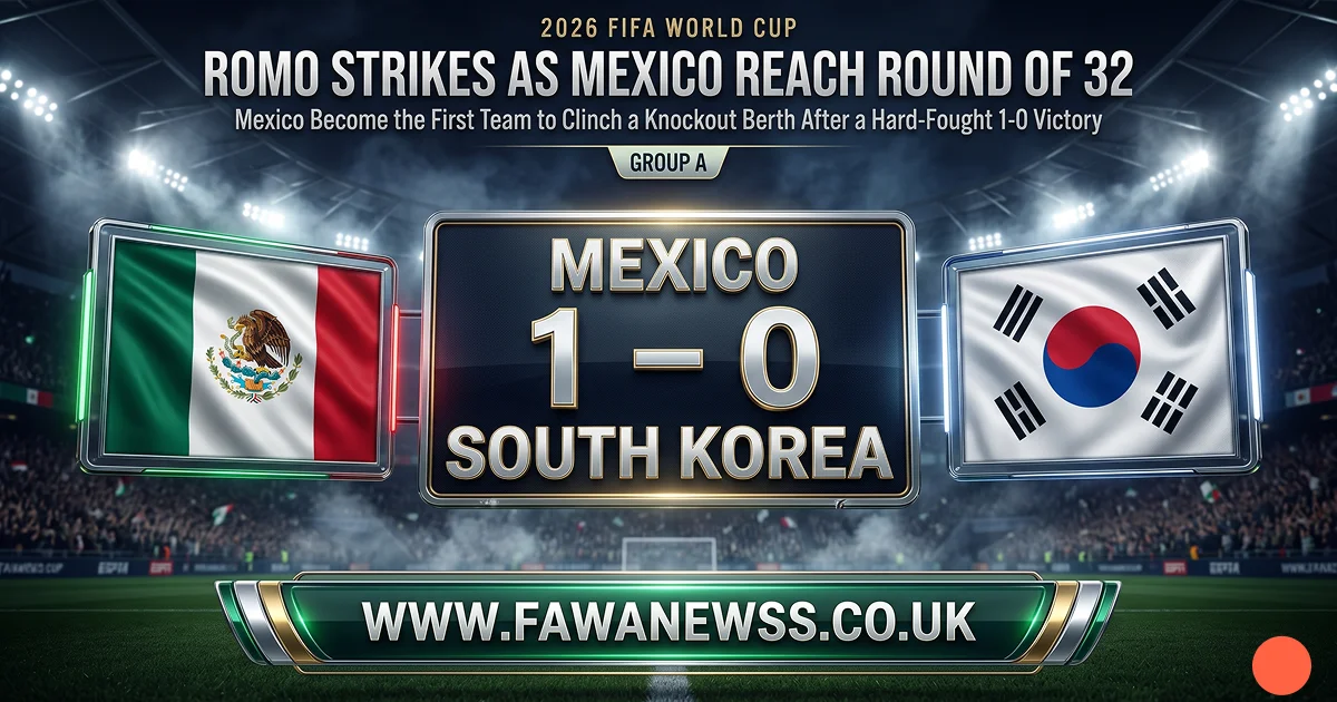 Mexico 1-0 South Korea: Romo Strikes, First to Round of 32 2 Mexico vs South Korea