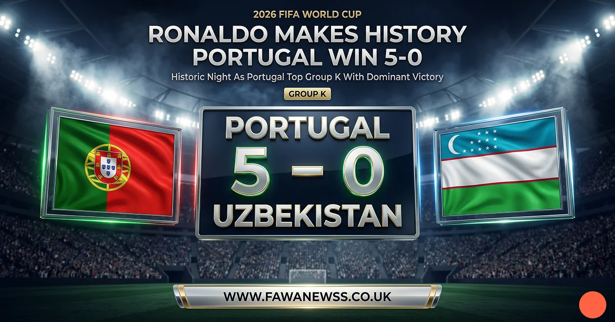 Ronaldo Scores at Six World Cups in Portugal's 5-0 Win
