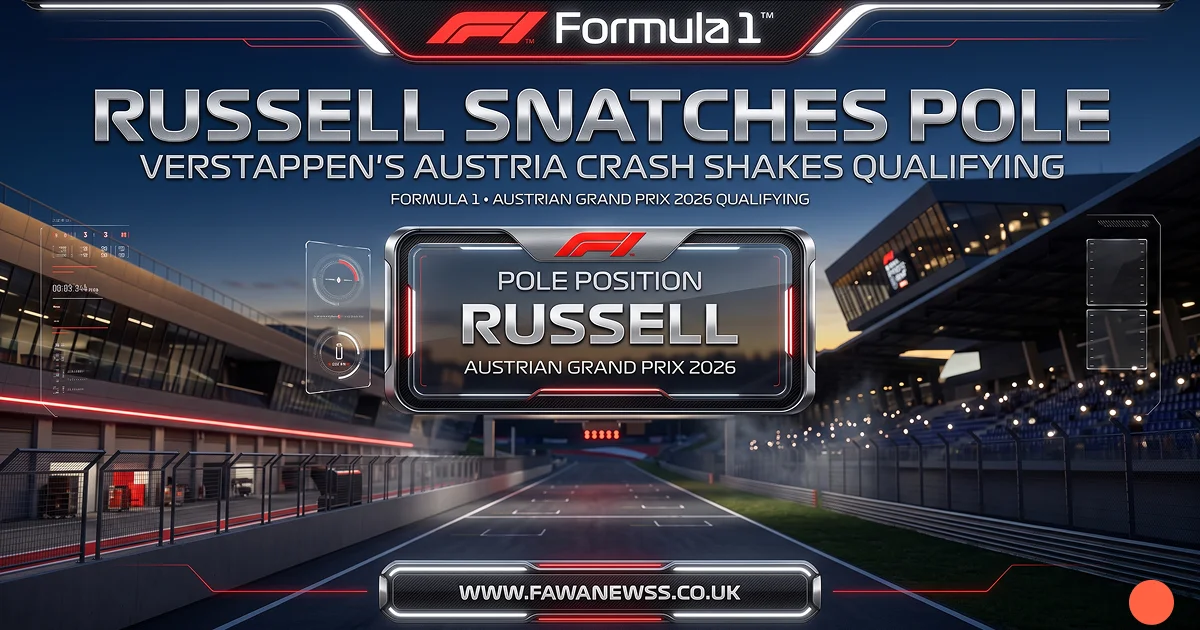 Russell Snatches Pole After Verstappen's Austria Crash